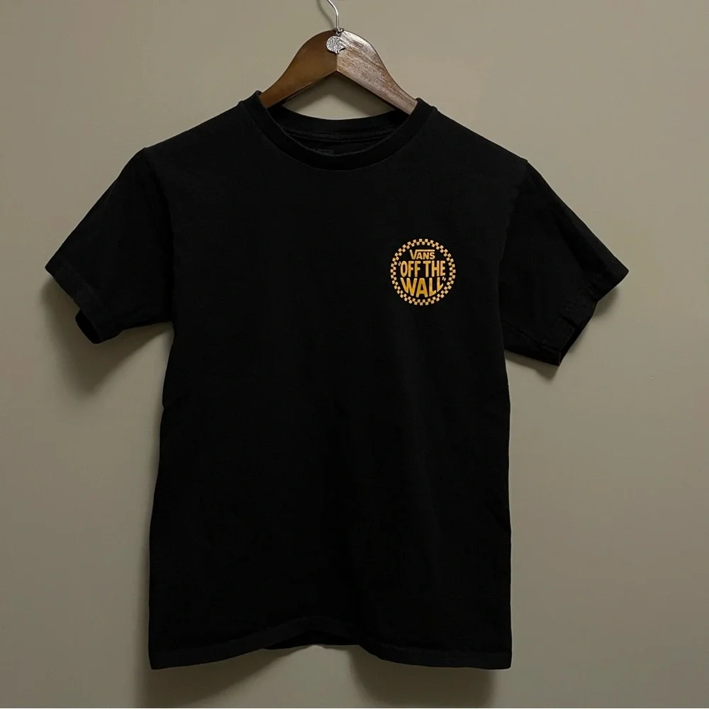 Vans Off The Wall Black & Yellow T-Shirt Men’s Small - Picture 2 of 9